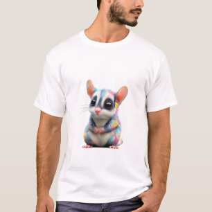 Lebendiger Spritzfarbe Zucker-Gleiter Männer T-Shirt