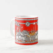 Lebendiger Srilankischer Weißer Elefant Kunstbeche Kaffeetasse (Vorderseite Links)