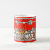 Lebendiger Srilankischer Weißer Elefant Kunstbeche Kaffeetasse (Mittel)