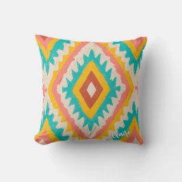 Lebendiger Stamm, kühnes geometrisches Boho-Muster Kissen