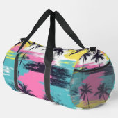 Lebendiger Strandsonnenuntergang Duffle Bag (Rechte Ecke)