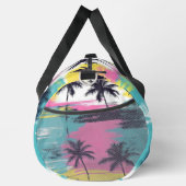 Lebendiger Strandsonnenuntergang Duffle Bag (Rechts)