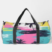 Lebendiger Strandsonnenuntergang Duffle Bag (Rückseite)