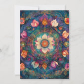 Lebendiger Teppich | Florales Mandala-Design Einladung (Rückseite)