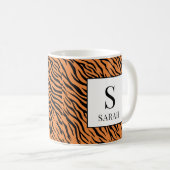 Lebendiger Tigergestreifter Becher mit individuell Kaffeetasse (VorderseiteRechts)