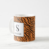 Lebendiger Tigergestreifter Becher mit individuell Kaffeetasse (Vorderseite Links)