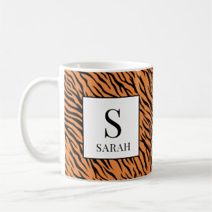 Lebendiger Tigergestreifter Becher mit individuell Kaffeetasse