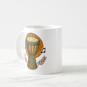 Lebendiger tribaler Rhythmus Kaffeetasse (Vorderseite Links)