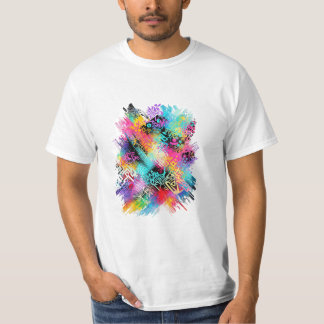 Lebendiger urbaner Kunst-Splash T-Shirt