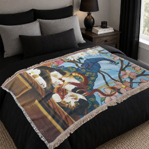 Lebendiger Verspielter Dreifarbiger Roter Drache F Decke