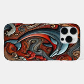 Lebendiger Wanddeko-Delfin iPhone Hülle (Rückseite (Horizontal))