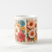 Lebendiger Wasserfarben-Blumen-Kaffeebecher Kaffeetasse (Mittel)