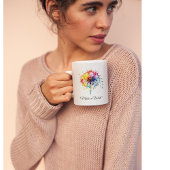 Lebendiger Wasserfarben-Löwenzahn, individuell Kaffeetasse