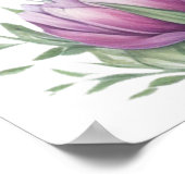 Lebendiger Wasserfarben-Tulpenstrauß Poster (Ecke)