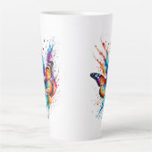 Lebendiger Wasserfarbener Monarchfalter-Splash Milchtasse (Vorderseite)