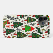 Lebendiger Weihnachtsmuster-Kunstprint Case-Mate iPhone Hülle (Rückseite (Horizontal))