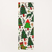 Lebendiger Weihnachtsmuster-Kunstprint Yogamatte (Vorderseite)