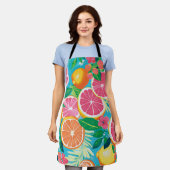 Lebendiger Zitrusgarten  Schürze (Getragen)
