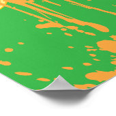 Lebendiger Zitrusorange-Drip-Poster Poster (Ecke)