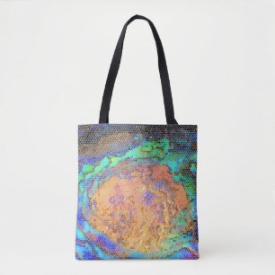 Lebendiges Abalone-Schalen-Mosaik-Muster Abstract Tasche
