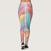 Lebendiges Abstrakt Leggings (Rückseite)