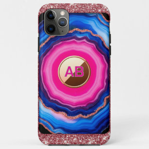 Lebendiges abstraktes Achatmuster mit Glitter Case-Mate iPhone Hülle