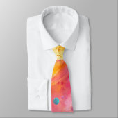 Lebendiges abstraktes Aquarell-Spritzmuster Krawatte (Gebunden)
