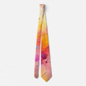 Lebendiges abstraktes Aquarell-Spritzmuster Krawatte (Rückseite)