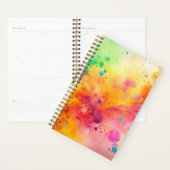 Lebendiges abstraktes Aquarell-Spritzmuster Planer (Anzeige)