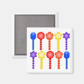 Lebendiges abstraktes Blumenmuster-Magnet Magnet (Vorderseite/Rückseite)