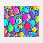 Lebendiges abstraktes Candyland Fleecedecke (Vorderseite (Horizontal))