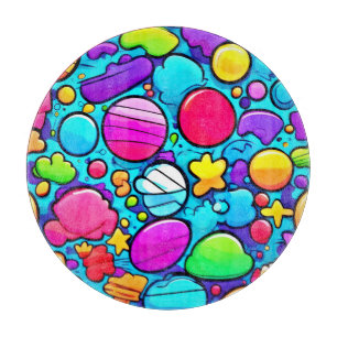 Lebendiges abstraktes Candyland Schneidebrett