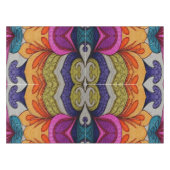 Lebendiges abstraktes florales Fusionsmuster Tischdecke (Vorderseite (Horizontal))