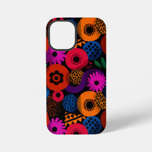Lebendiges abstraktes florales und geometrisches M iPhone 12 Mini Hülle