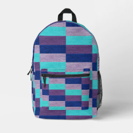 Lebendiges abstraktes geometrisches Blockmuster Äs Bedruckter Rucksack