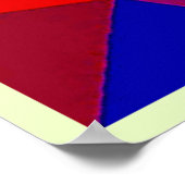 Lebendiges abstraktes geometrisches Flussdesign Poster (Ecke)