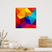 Lebendiges abstraktes geometrisches Flussdesign Poster (Küche)