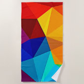 Lebendiges abstraktes geometrisches Flussdesign Strandtuch (Vorderseite)