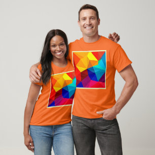 Lebendiges abstraktes geometrisches Flussdesign T-Shirt