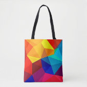 Lebendiges abstraktes geometrisches Flussdesign Tasche (Vorderseite)