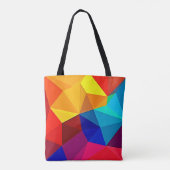 Lebendiges abstraktes geometrisches Flussdesign Tasche (Rückseite)