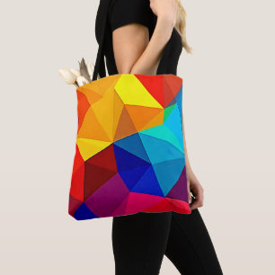 Lebendiges abstraktes geometrisches Flussdesign Tasche