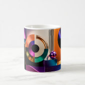 Lebendiges abstraktes geometrisches Formen-Design- Kaffeetasse (Mittel)