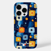 Lebendiges abstraktes geometrisches Wirbelmuster-H Case-Mate iPhone Hülle (Rückseite)