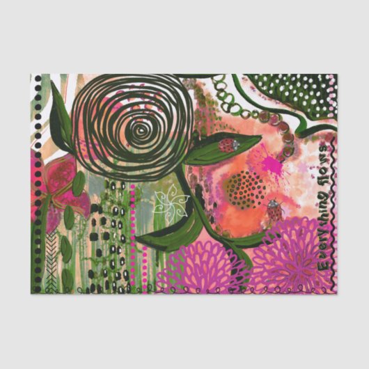 Lebendiges abstraktes Kunst-Tissue-Papier für Scra Seidenpapier (Vorderseite)