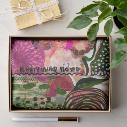 Lebendiges abstraktes Kunst-Tissue-Papier für Scra Seidenpapier (Geschenk)