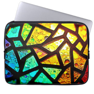 Lebendiges abstraktes Licht-Mosaik-Design Laptopschutzhülle