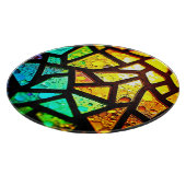 Lebendiges abstraktes Licht-Mosaik-Design Schneidebrett (Ecke)
