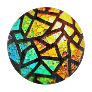 Lebendiges abstraktes Licht-Mosaik-Design Schneidebrett