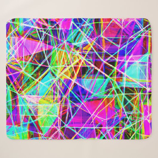 Lebendiges abstraktes Musterdesign Sherpadecke (Vorderseite (Horizontal))